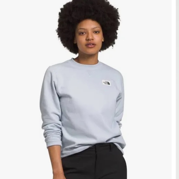 The North Face  Heavy Crewneck Light Periwinkle blue/Gray Sweatshirt XL - Picture 1 of 5